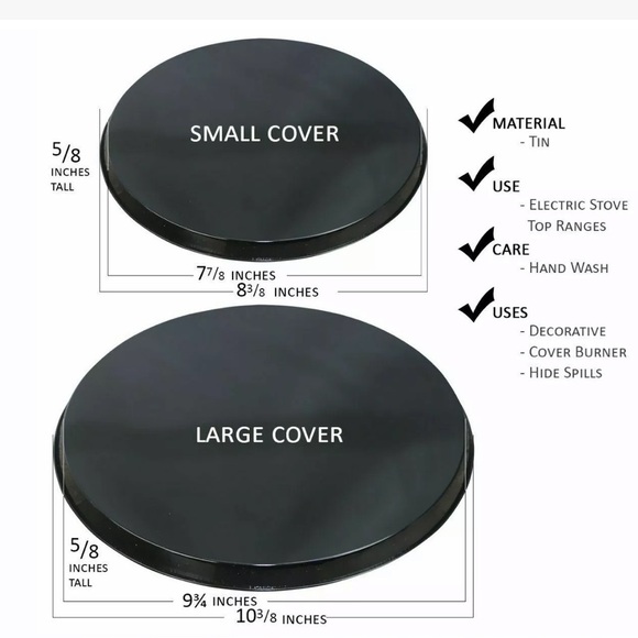 Range Kleen Stovetop Burner Covers Silver  Set of 4 - Picture 4 of 4